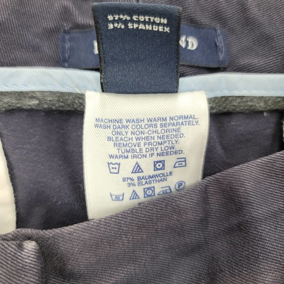 Lands' End Pants Womens 10 Blue Fit 2 Chino Wide Leg Casual Comfort - Picture 7 of 12